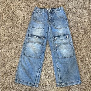 We the Free crvy Blue Cargo Jeans